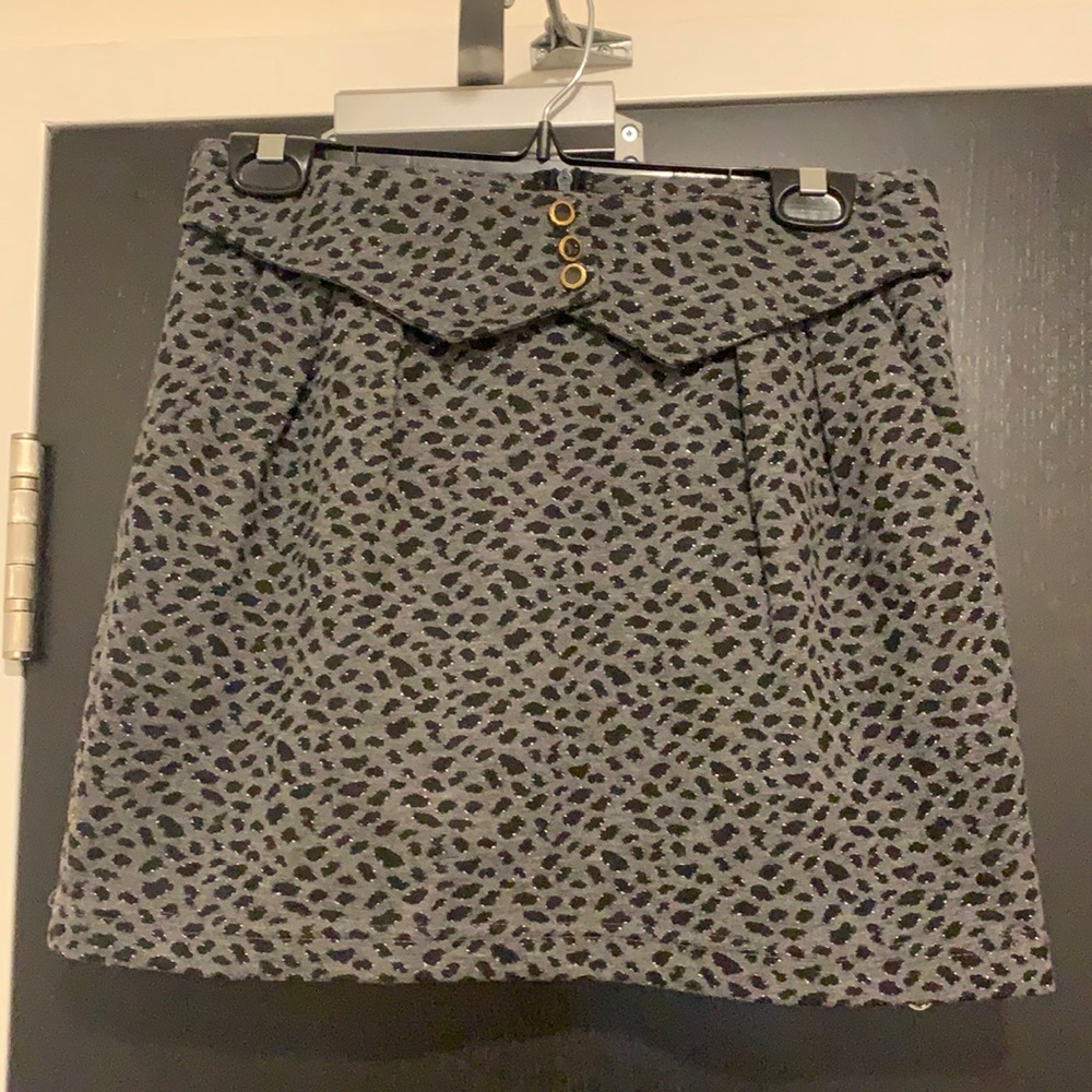 Black, gray skirt with a sparkle of silver & gold